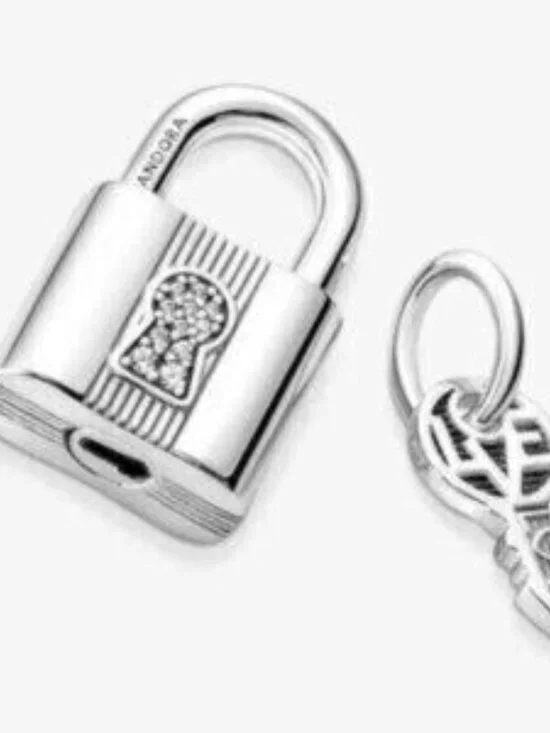Pandora Padlock and Key Dangle Charm - Picture 5 of 5